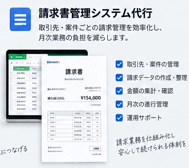 請求書管理システム・運用代行のサービス紹介イメージ