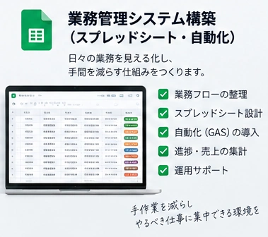 業務管理システム構築のサービス紹介イメージ